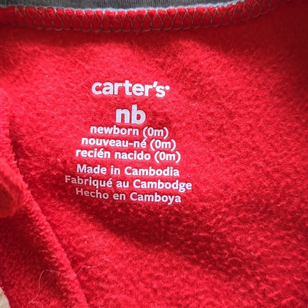 Carter's fleece sleeper, nb - Picture 3 of 3